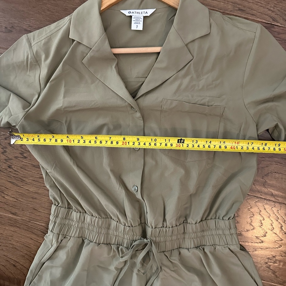 NWOT Athleta Avenue Romper Aspen Olive Small - Picture 8 of 10